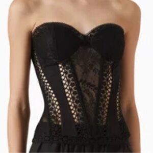 Charo Ruiz Black Lace Bandeau